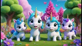 Five Little Unicorns Dance and Shine | Magical Counting Song for Kids | Fantasy Nursery Rhyme