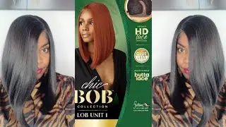 Sensationnel HD Lace Front Wig Butta Lace Glueless Chic Bob Lob Unit 1