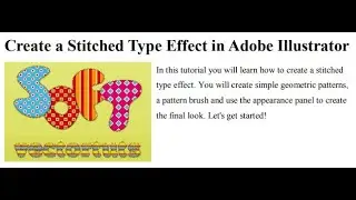 B006 Illustrator Exercise: Text effects, Pattern fills and stitch brush outlines