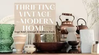 Thrift With Me Vintage & Modern Home Decor *HUGE Haul* CB2, C&B & Pottery Barn Finds