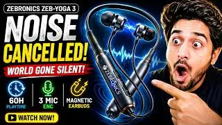 Active Noise Cancelling Neckband Bluetooth Headphones | 60H Playtime, ENC 3 Mic, Magnetic Earbuds