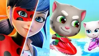 Miraculous Ladybug & Cat Noir Vs Talking Tom Jetski2