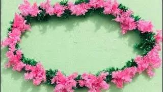 Make GARLAND with SOFT FLAUX YARN #yarn #garland 