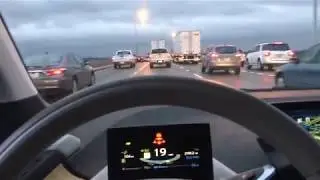 Portland Traffic with BMW i3 Traffic Jam Assist