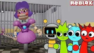 Sprunki Fun Bot & Owakcx & Sky & Raddy Played Miss Ani-Tron's Prison Escape Obby in ROBLOX 