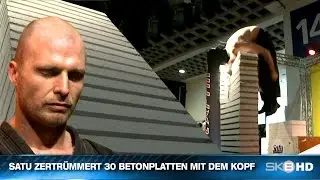 SATU ZERTR&Uuml;MMERT 30 BETONPLATTEN MIT DEM KOPF