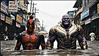 Thanos Deadpool in flood