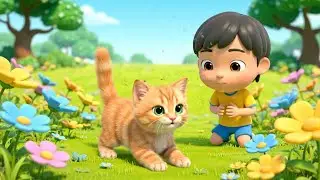 Five Silly Baby Kittens Chasing Bubbles | Kids Nursery Rhyme | Fun Learning Song