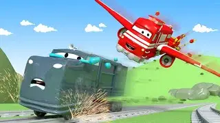 Troy The Train 🚄 - ट्रॉय द एयरप्लेन ट्रेन जो को बचाता है -  Car city 🚗Cartoon in Hindi-  Kids