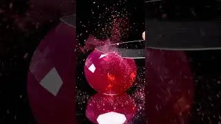 Ruby Sphere Cutting ASMR 🔪 AI clean blade slicing glowing crystal textures ✨ #ai #aivideo #asmr
