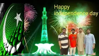 Amazing fire work minar e pakistan Lahore. independence day 2022