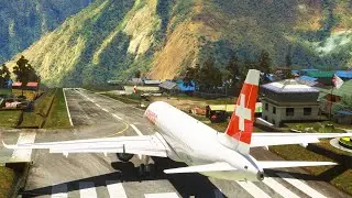 Amazing Takeoff A320 Swiss Airlines on Short Runways Lukla Airport