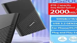 Fanxiang PS2000W 20Gbps Portable SSD 2000MB/s 1TB 2TB 4TB USB3.2Gen2x2 External Solid State Drive PS