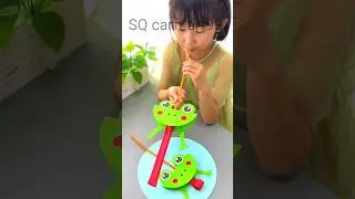 🥰Make a little frog #kidsprojects #kidsfun #activitypack #kids #kidsproject #frog#craft #creative😜