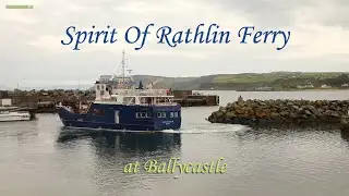 Spirit Of Rathlin Ferry Departs Ballycastle - (N Irish Working Harbour Scenery)