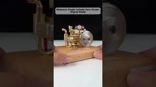 Miniature single cylinder four stroke engine model #enginemodel #DIY #vortrixe #model