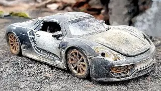 Porsche 918 Spyder Restoration Abandoned Model Car.
