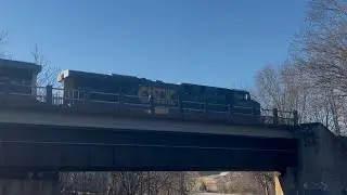 CSX Mixed Freight Train over a bridge on Christmas Eve | Mount Airy MD 12/24/2025