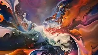 Tela Digital animada de tinta acr&iacute;lica abstrata (SEM SOM) &mdash; Protetor de tela l&iacute;quido abstrato 4K HD
