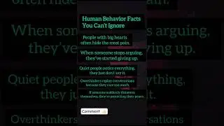 5 Human Behavior Facts You Should Never Ignore 😳😲 do you know these facts