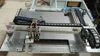 4 nozzle smt pick and place made in Bharat cyropnp430 first run. #smt #automation