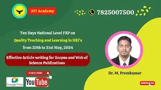 Effective Article writing for Scopus and Web of Science Publications
