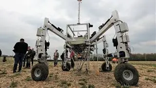The igus® cartesian delta robot working alongside with the Small Robot Company with zapping weeds!