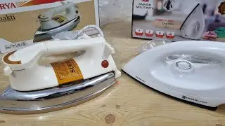 SURYA shakti heavy weight dry iron and SWISS MILITARY power-nxt light weight dry iron