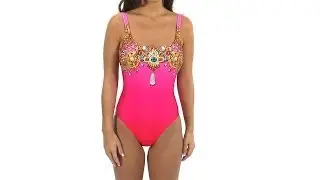 Gottex Sultan Square Neck Tank One Piece | SwimOutlet.com