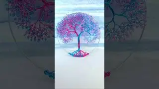 Wire Tree Tutorial 😉#tutorial #wiretree #art #blue #pink