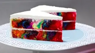 Multi colored marble cake recipe