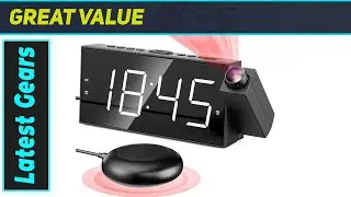 Best Projection Alarm Clock with Bed Shaker! Mesqool Digital Alarm Clock