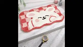 Soft Plush Cartoon Microfiber Bath Mat &ndash; Absorbent, Non-Slip, Quick-Dry Bathroom Rug