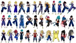 Evolution Of Vegito All Forms (DBZ/DBS/DBGT/SDBH) | CharlieCaliph