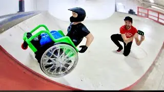 EXTREME RC WHEELCHAIR At A Skatepark!