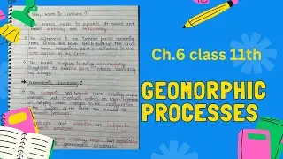 NCERT Book Class 11 Geography Chapter 6 Geomorphic Processes