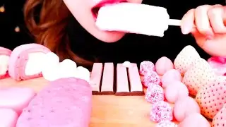 ASMR Pink Dessert Party, Eating Show, 2x Speed Video 핑크 디저트 파티, 먹방 쇼, 2배속 영상 @LESA_ASMR 