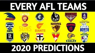EVERY TEAMS AFL SEASON PREDICTIONS 2020