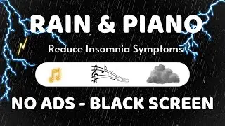 Reduce Insomnia Symptoms with Continuous HEAVY RAINFALL & MASSIVE THUNDERSTORM Sound | BLACK SCREEN