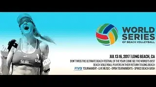 2017 ASICS WSOBV Long Beach Women's Quarterfinal USA Hughes & Claes vs. USA Dicello & Stockman