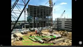Tysons Mall Raised Plaza & Hyatt Hotel Tower Time Lapse