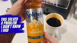 A Simple Coffee Upgrade At Home | Splenda Coffee Syrup, Salted Caramel, Sugar Free, Flavored Syrup