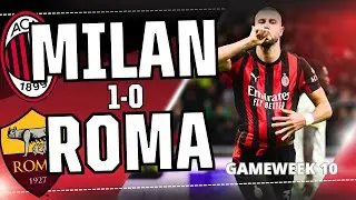 Milan Beat Roma 1-0 | Breakdown and Analysis