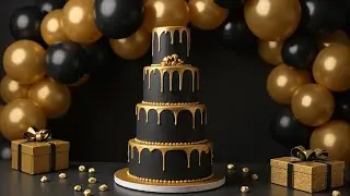 Happy birthday to you song| three layer matte black cake| happy birthday remix 2025
