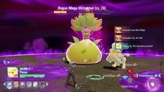 Mega Pyroar puts down Mega Victreebel