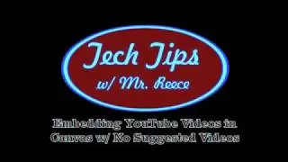 Tech Tips Embed YouTube in Canvas