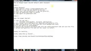 How To Change Huawei ONT/ONU admin Password