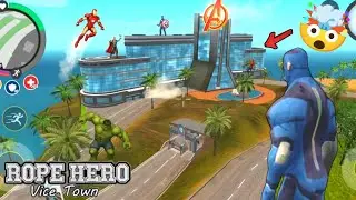 🎯Rope Hero Make Avengers Home In Casino 🤯 Rope Hero Vice Town 