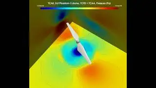 Drone DJI 9450 Phantom 3 propeller - CFD+CAA Simulation by TCAE