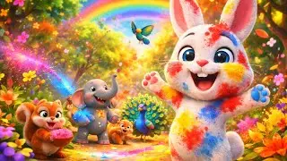🌈 Jab Jangal Ne Rang Odhay | Chunnu Rabbit & The Colorful Jungle Festival | 3D Kids Cartoon